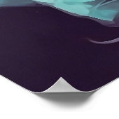 花カラフルの宇宙で宇宙飛行士 | ポスター (角)