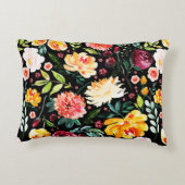 花カラフルの爆発パターン アクセントクッション (裏面)