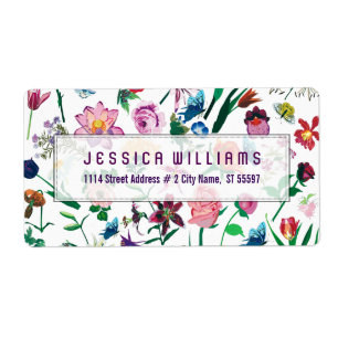 花カラフルの組み合わせ ラベル