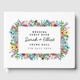 花カラフルの結婚ゲストブック ゲストブック