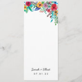 花カラフルの結婚フラットメニュー メニュー (裏面)