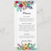 花カラフルの結婚フラットメニュー メニュー (正面/裏面)