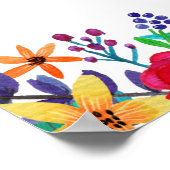 花カラフルの結婚歓迎ポスター ポスター (角)