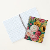 花カラフルの絵を描芸術 ノートブック (内部)