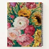 花カラフルの絵を描芸術 ノートブック (裏面)