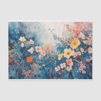 花カラフルの群れ 薄葉紙