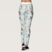 花カラフルの花パーソナライズされた名 レギンス (裏面)