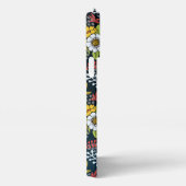 花カラフルの花パーソナライズされた名 iPhoneケース (右側面)