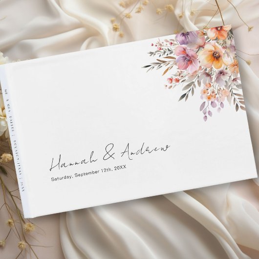 花カラフルの花束結婚は ゲストブック