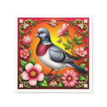 花カラフルの間に浮か鮮やかぶ鳥