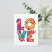 花カラフルの飾愛 ポストカード (スタンド正面)