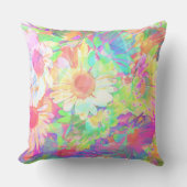 花カラフルは明るい クッション (正面)