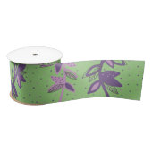 花カラフルは青紫色 サテンリボン (リール)