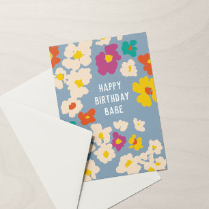 花カラフルは、あらゆる年齢の誕生日 カード