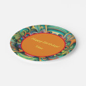 花カラフルぼほ ペーパープレート (アングル)