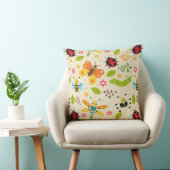 花カラフルや花が咲く漫画離れ虫 クッション (椅子)