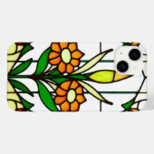 花カラフルを描いたステンドグラス Case-Mate iPhoneケース (裏面 (横))