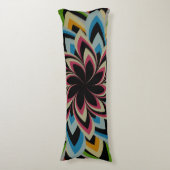 花カラフルを渦巻く ボディピロー (正面縦)