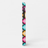 花カラフルアーガイル柄モノグラム名 Case-Mate iPhoneケース (裏面/左)
