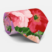 花カラフルイラストレーションデザイン模様 ネクタイ (ロール)