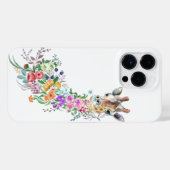 花カラフルキリン絵画ズ iPhoneケース (裏面横)