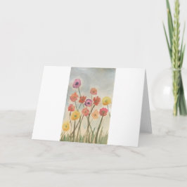 花カラフルグリーティングカード3 カード