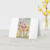 花カラフルグリーティングカード3 カード (黄色い花)
