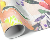 花カラフルコラージュ ラッピングペーパー (ロールコーナー)