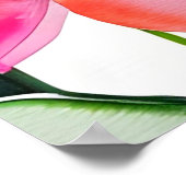 花カラフルコンテンポラリー枠なし ポスター (角)