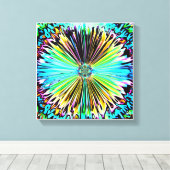 花カラフルサイケデリックのスケッチ2 キャンバスプリント (インサイチュ (ウッドフロア))