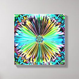 花カラフルサイケデリックのスケッチ2 キャンバスプリント
