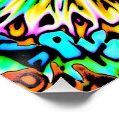 花カラフルサイケデリックのスケッチ3 ポスター (コーナー)