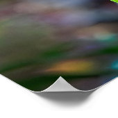 花カラフルサイケデリック写真 ポスター (角)