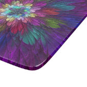 花カラフルサイケデリック抽象芸術フラクタル カッティングボード (角)