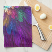 花カラフルサイケデリック抽象芸術フラクタル キッチンタオル (四つ折り)