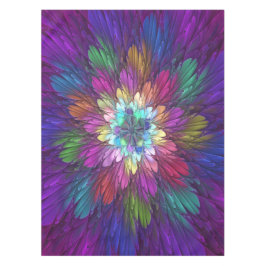 花カラフルサイケデリック抽象芸術フラクタル テーブルクロス