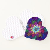 花カラフルサイケデリック抽象芸術フラクタル ノートブック (内部)