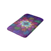 花カラフルサイケデリック抽象芸術フラクタル バスマット (アングル)