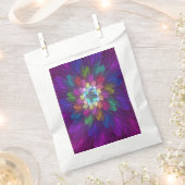 花カラフルサイケデリック抽象芸術フラクタル フェイバーバッグ (クリップ留めされた状態)