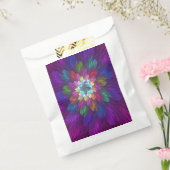 花カラフルサイケデリック抽象芸術フラクタル フェイバーバッグ (封をした状態)