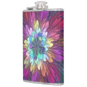花カラフルサイケデリック抽象芸術フラクタル フラスク (左)