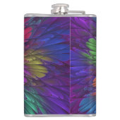 花カラフルサイケデリック抽象芸術フラクタル フラスク (裏面)