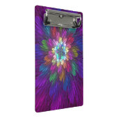 花カラフルサイケデリック抽象芸術フラクタル ミニクリップボード (アングル)