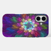 花カラフルサイケデリック抽象芸術フラクタル Case-Mate iPhoneケース (裏面 (横))