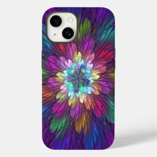花カラフルサイケデリック抽象芸術フラクタル Case-Mate iPhone 14ケース