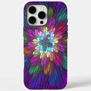 花カラフルサイケデリック抽象芸術フラクタル iPhone 16 PRO MAXケース