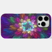 花カラフルサイケデリック抽象芸術フラクタル Case-Mate iPhoneケース (裏面 (横))