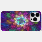 花カラフルサイケデリック抽象芸術フラクタル Case-Mate iPhoneケース (裏面 (横))