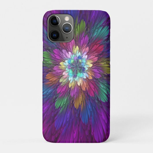 花カラフルサイケデリック抽象芸術フラクタル Case-Mate iPhoneケース (裏)