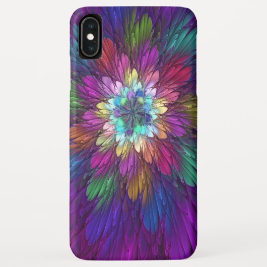 花カラフルサイケデリック抽象芸術フラクタル Case-Mate iPhoneケース (裏面)